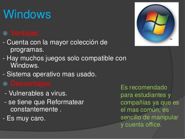 Diferencias de sistemas operativos