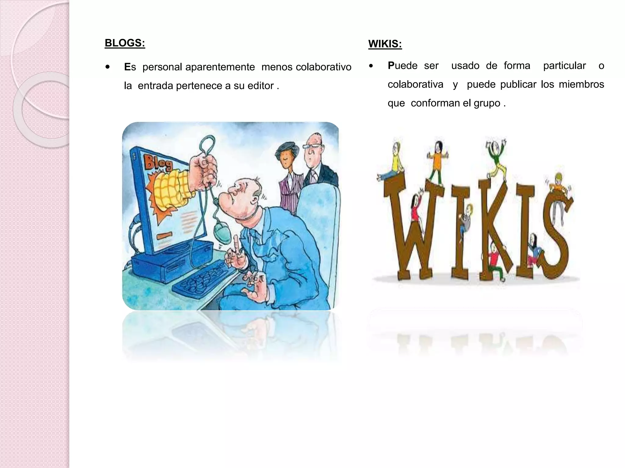 Diferencias entre blogs y wikis | PPT