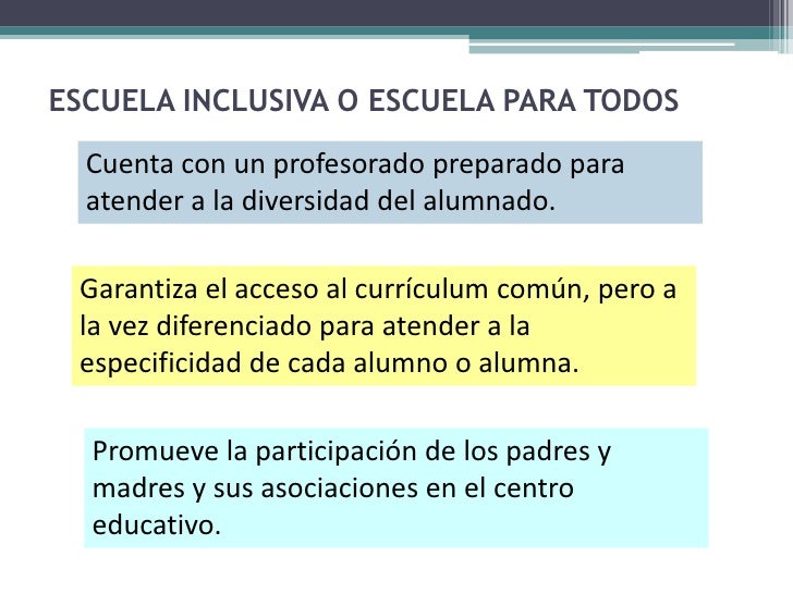 Diferencias entre la integración y la inclusión educativa.