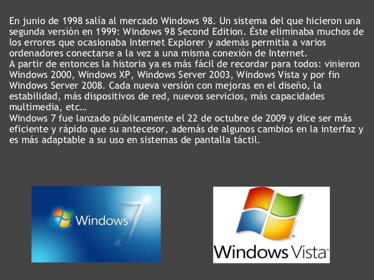 Diferencias Entre Windows 98 Xp Y Vista