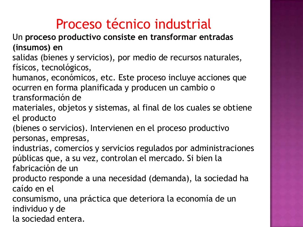 Diferencias entre proceso productivo & proceso