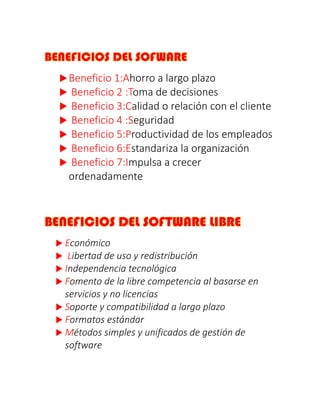 Diferencias entre software libre y privativo | PDF