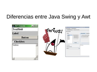 Diferencias entre Java Swing y Awt 
 