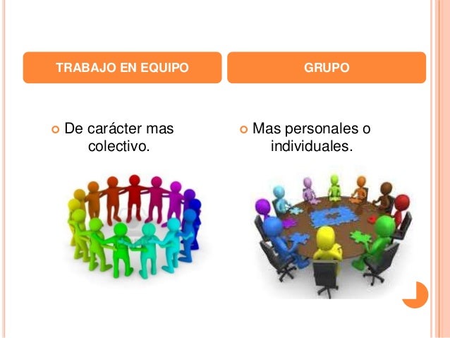 Diferencias trabajo en equipo y grupo