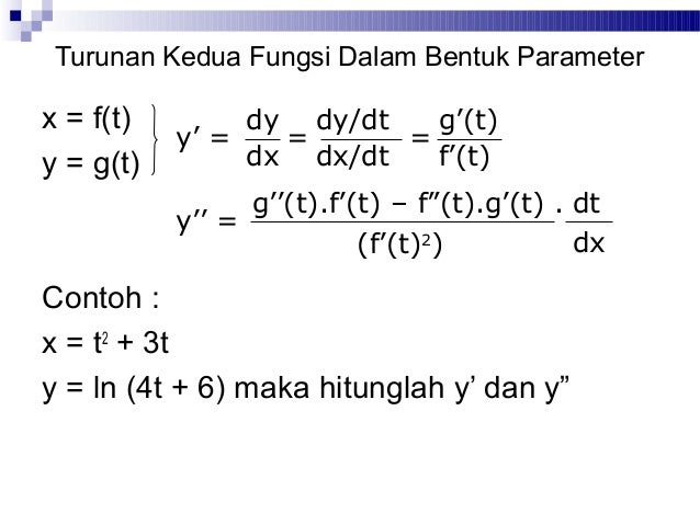 Contoh Soal Turunan Fungsi Parameter Kumpulan Informasi