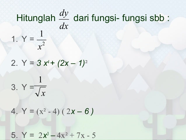 23 Contoh Soal Dan Jawaban Diferensial Fungsi Sederhana Kumpulan Contoh Soal