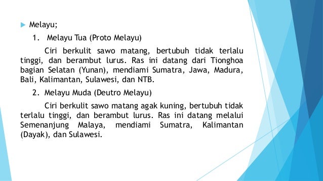 Ciri Ciri Fisik Ras Proto Melayu Ini Cirinya