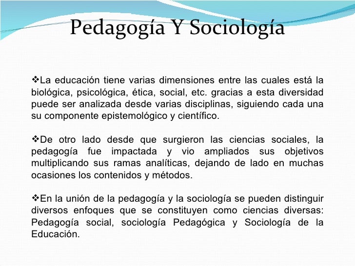 Educación y Sociología