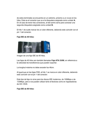 Diferentes tipos de conectores