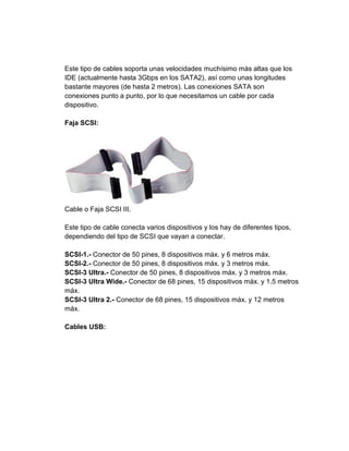 Diferentes tipos de conectores
