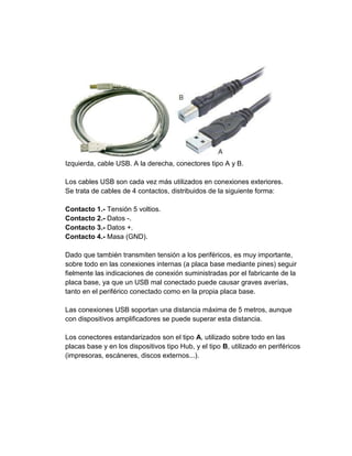 Diferentes tipos de conectores