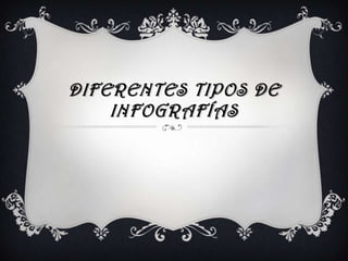 DIFERENTES TIPOS DE
INFOGRAFÍAS

 