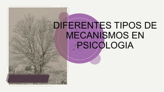 DIFERENTES TIPOS DE
MECANISMOS EN
PSICOLOGIA
 
