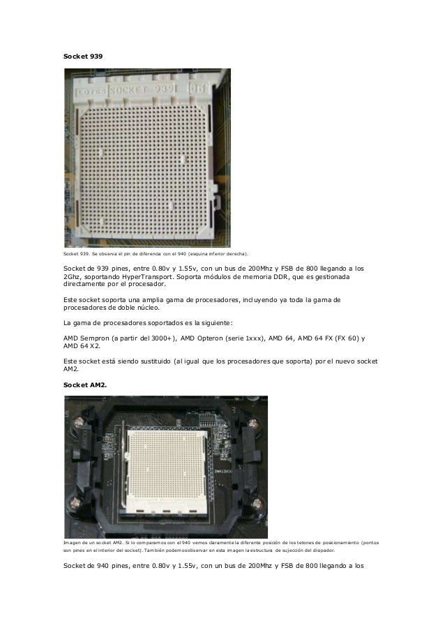 Slots del procesador