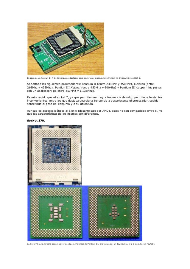 Slots del procesador