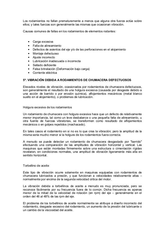 Vibración debida a falta de alineamiento