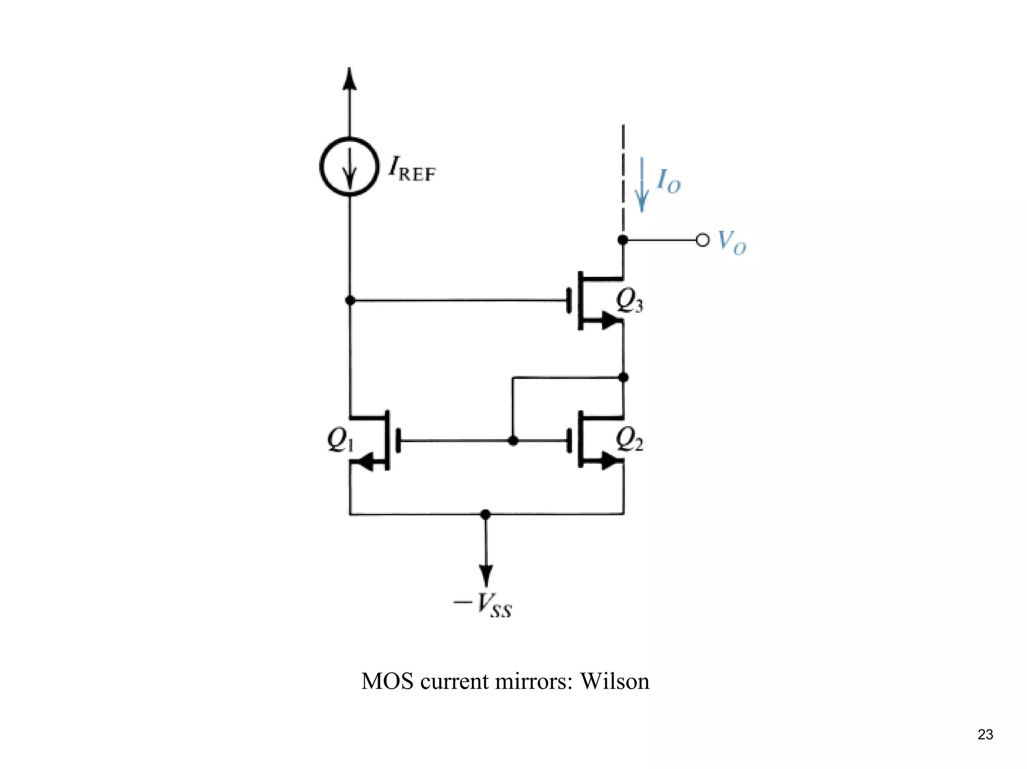 MOS current mirrors: Wilson

                              23
 