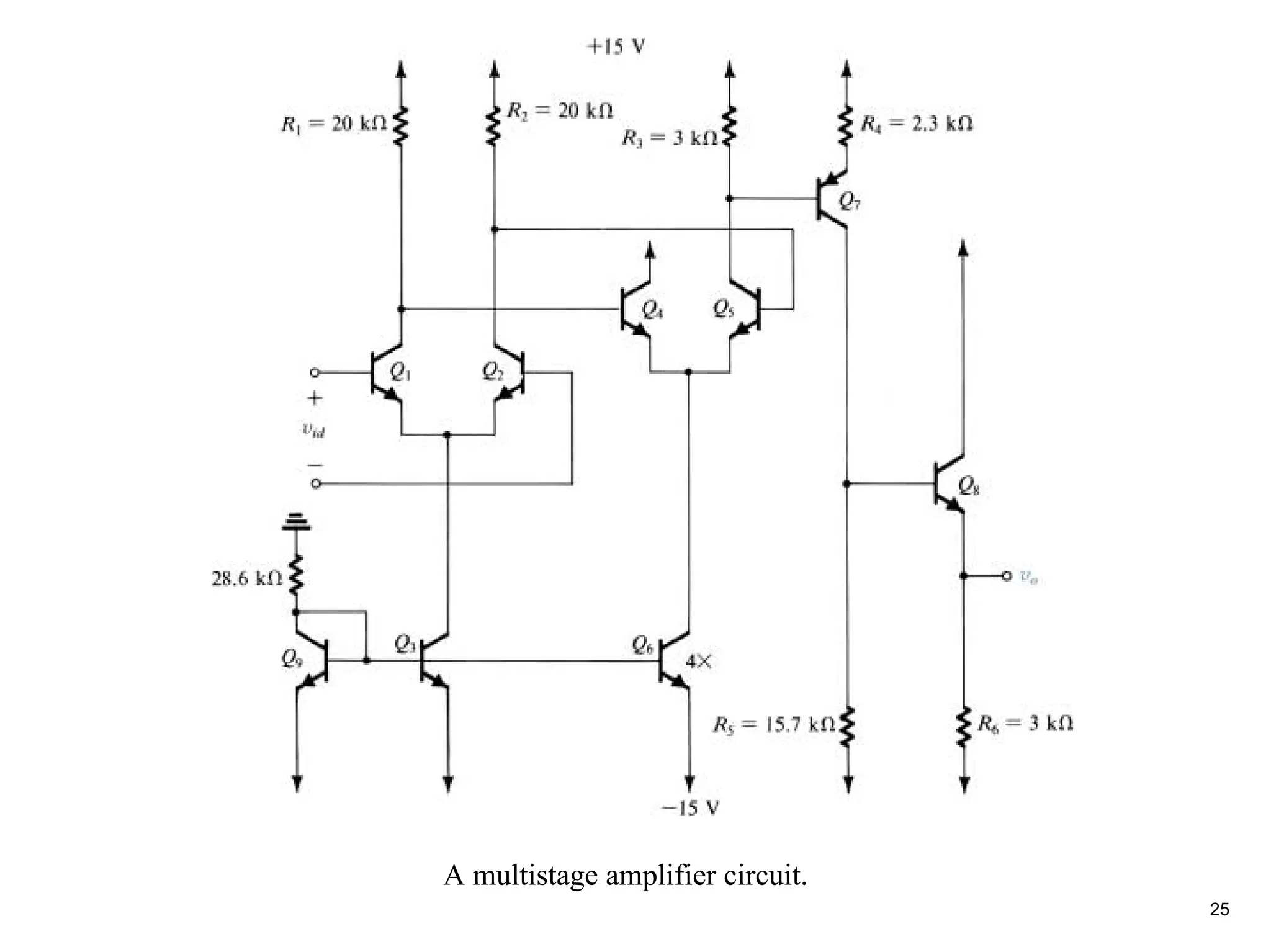 A multistage amplifier circuit.
                                  25
 