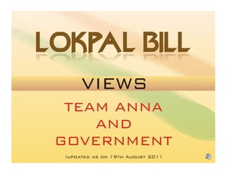 Difference between Jan Lokpal and Government Lokpal