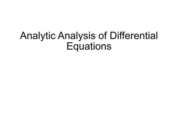 Differential Equations Presention powert point presentation | PPT