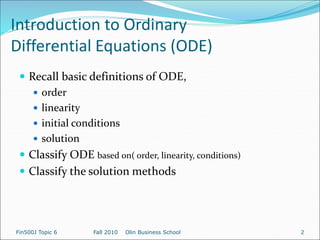 Introduction to ordinary differential equation | PPT | Programming ...