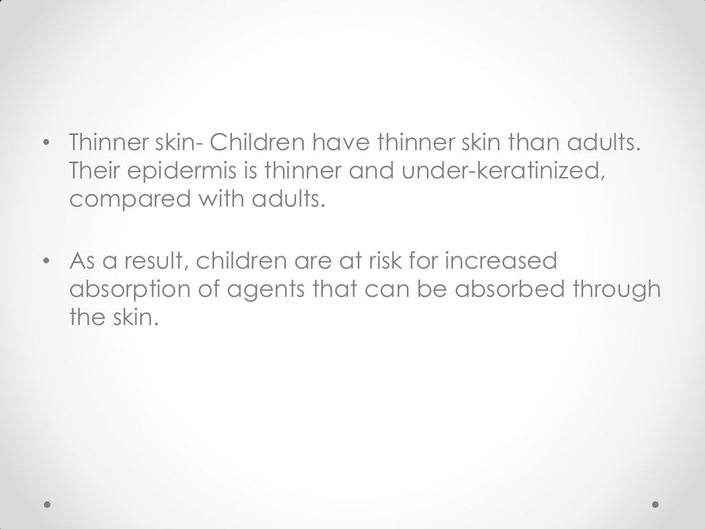 Difference between child and adult