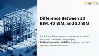 Difference Between 3D BIM, 4D BIM, and 5D BIM | PPTX