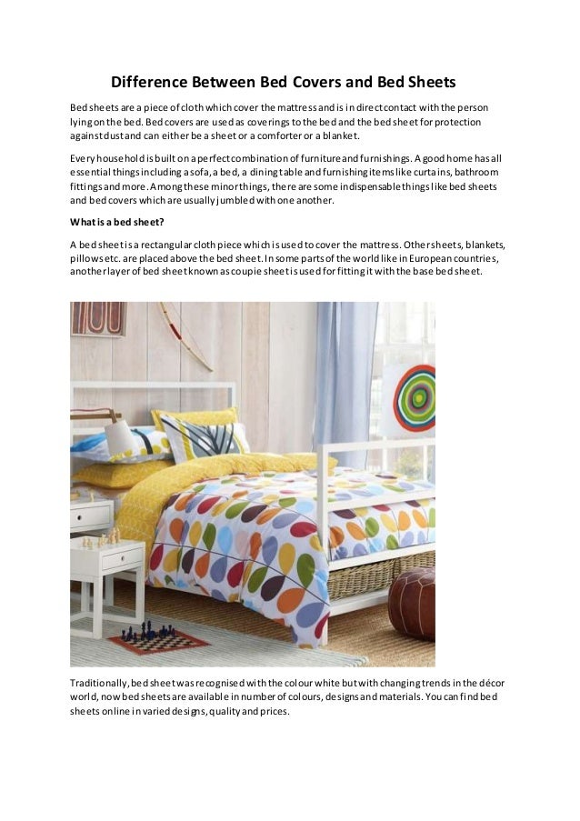 Difference between bed covers and bed sheets