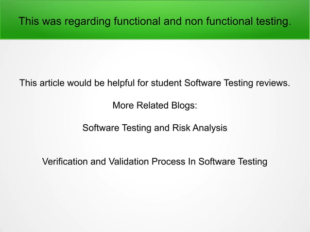 Difference between-functional-testing-and-non-functional-testing | PPT