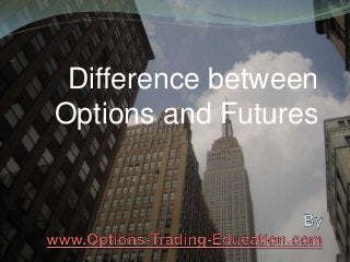 Difference between
Options and Futures

 