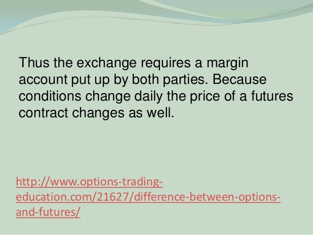 Difference between option and future trading