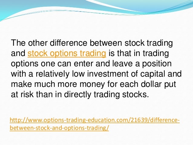 Difference between stock and option trading