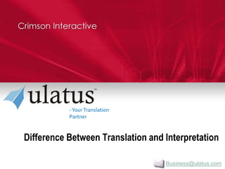 Difference Between Translation and Interpretation | PPTX
