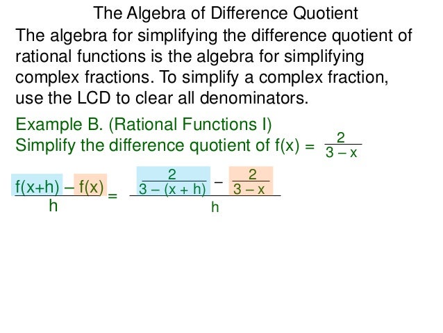 Difference quotient algebra