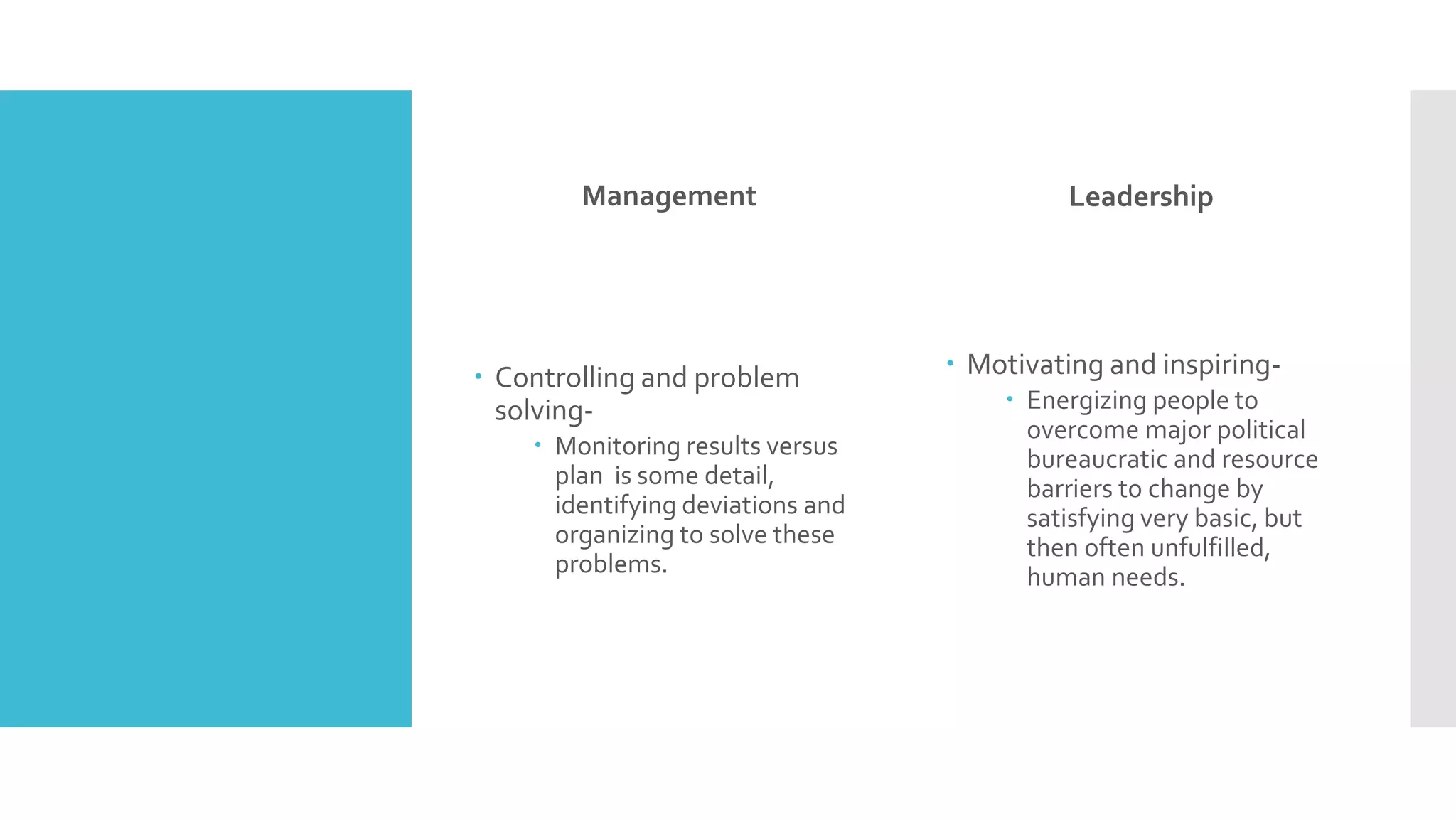 Difference Between Leadership and Management | PPTX