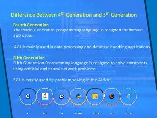 Difference between 4th and 5th generation programming languages