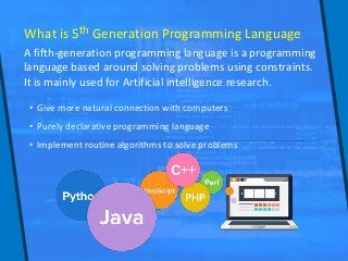 Difference between 4th and 5th generation programming languages