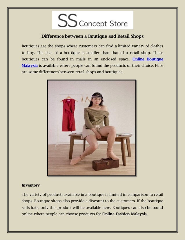 Difference between a Boutique and Retail Shops