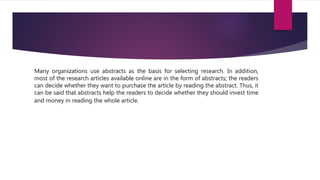 Difference between abstract and summary | PPTX