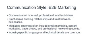 Key Differences Between the B2B and B2C Marketing | PPTX