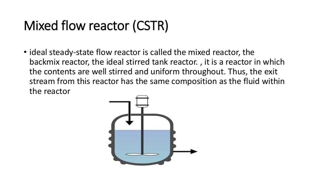 Difference between batch,mixed flow & plugflow reactor