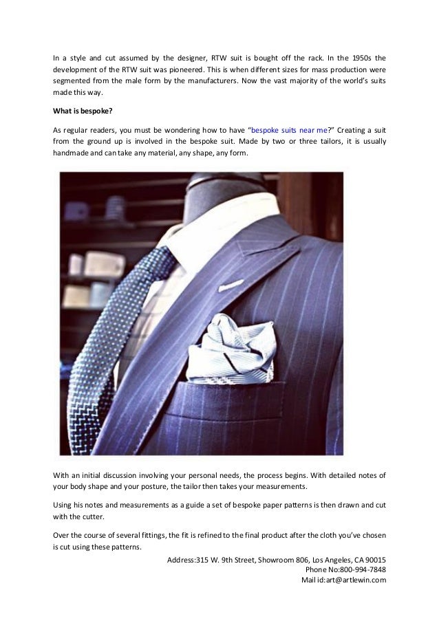 Difference between bespoke, made tomeasure and readytowear