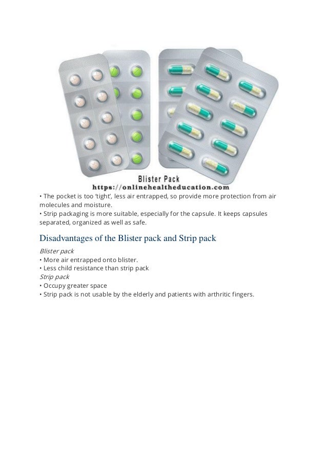 Difference between blister packaging and strip packaging