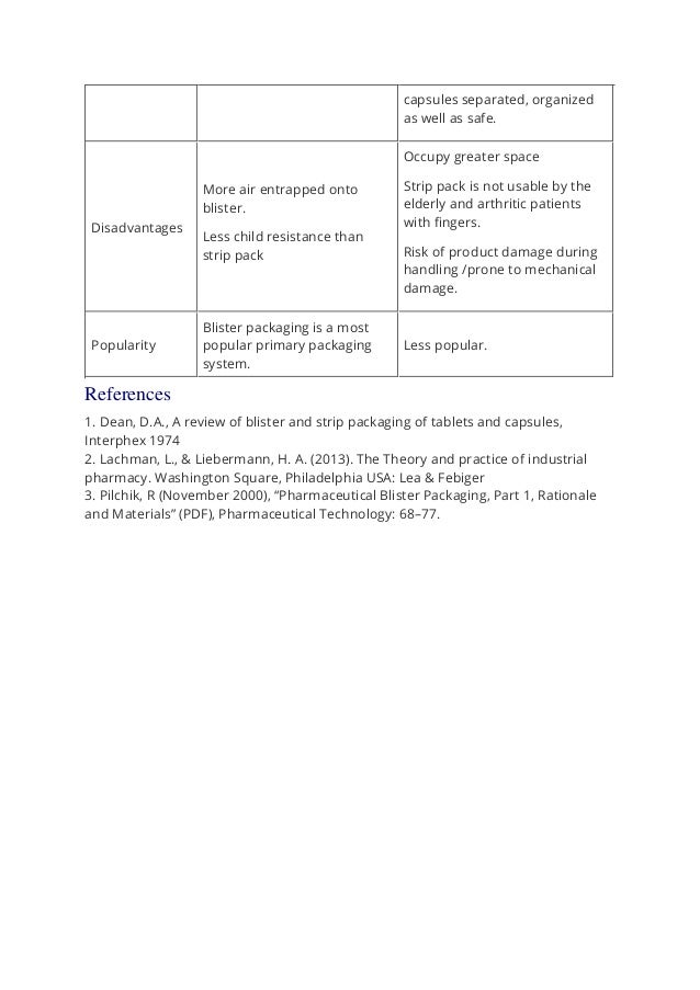 Difference between blister packaging and strip packaging