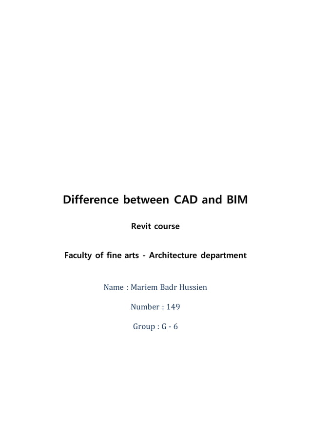 Difference between cad and bim | DOCX | Desktop Publishing | Computer ...