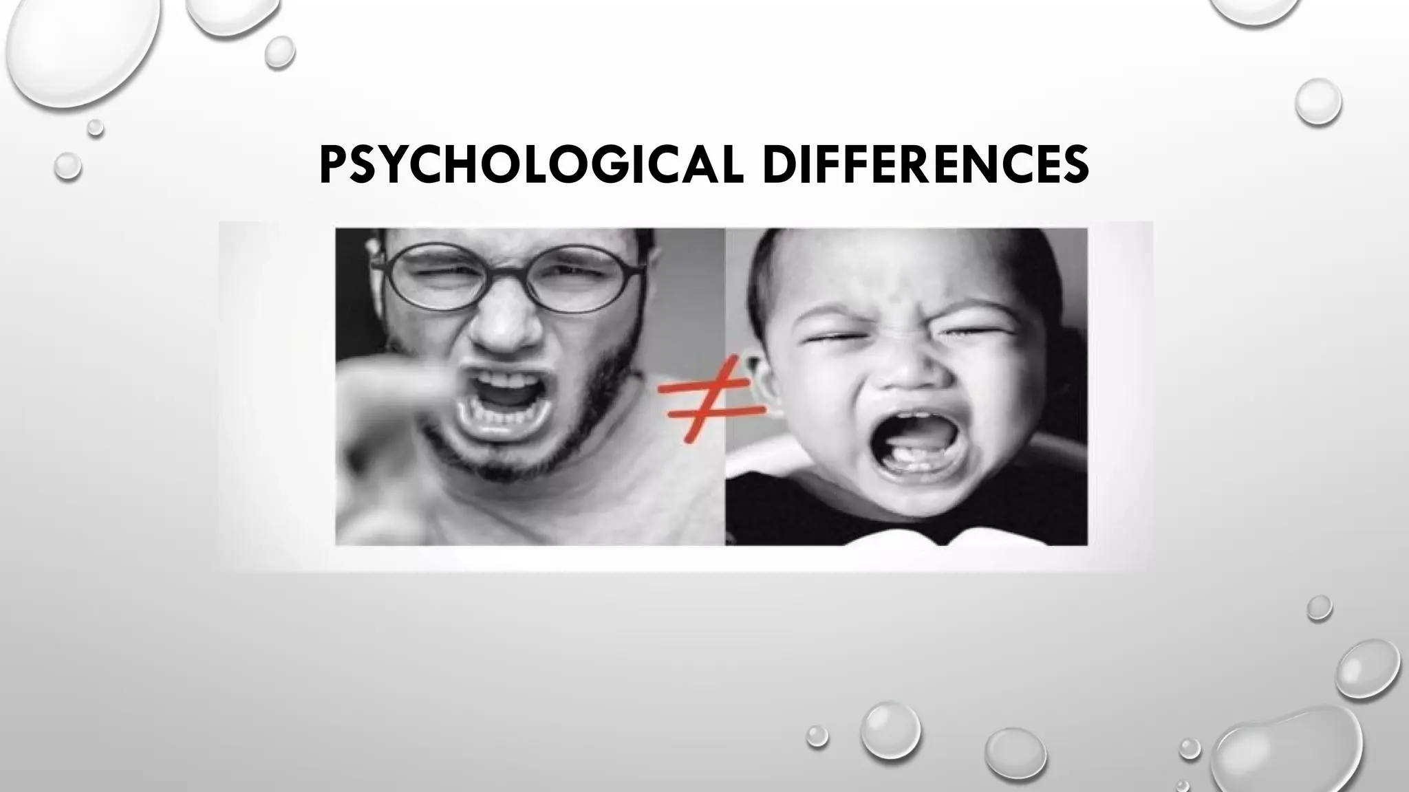 PSYCHOLOGICAL DIFFERENCES