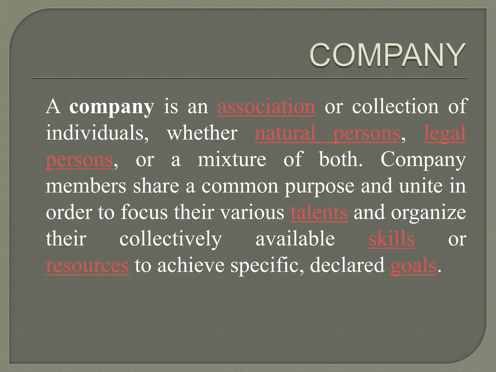Difference between company and partnership PPT