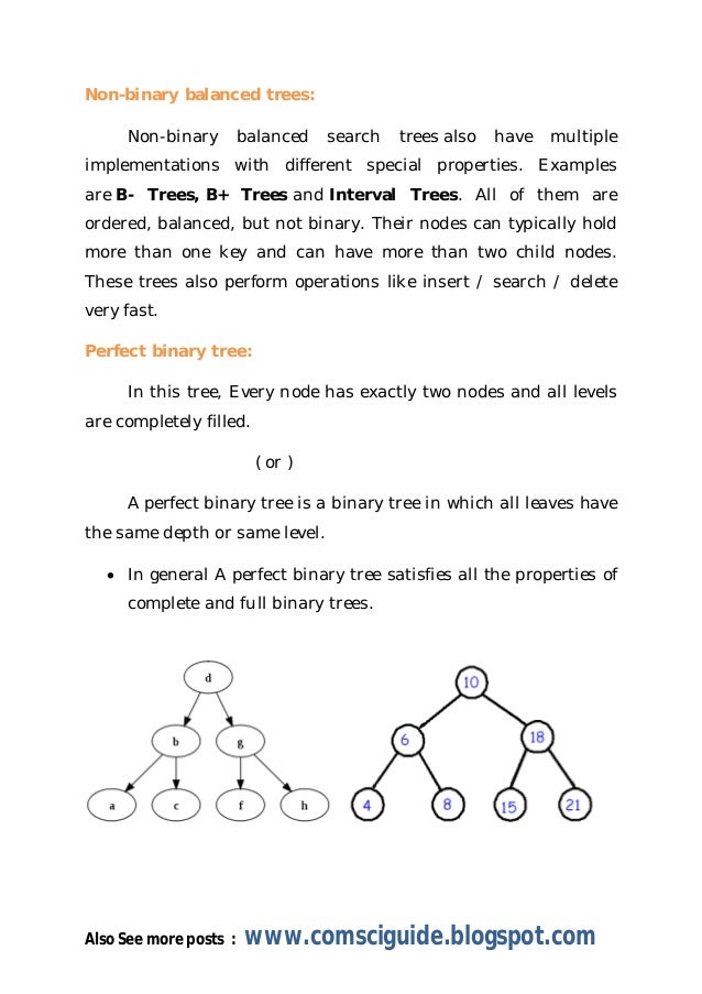 Balanced Binary Search Tree Properties Balanced Binary Search Tree Properties
