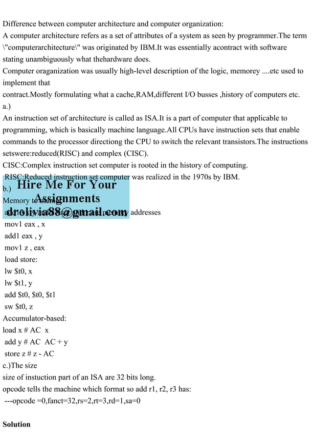 Difference between computer architecture and computer organization.pdf image.