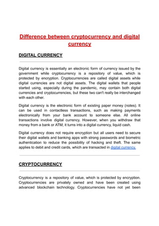 Difference between cryptocurrency and digital currency.pdf